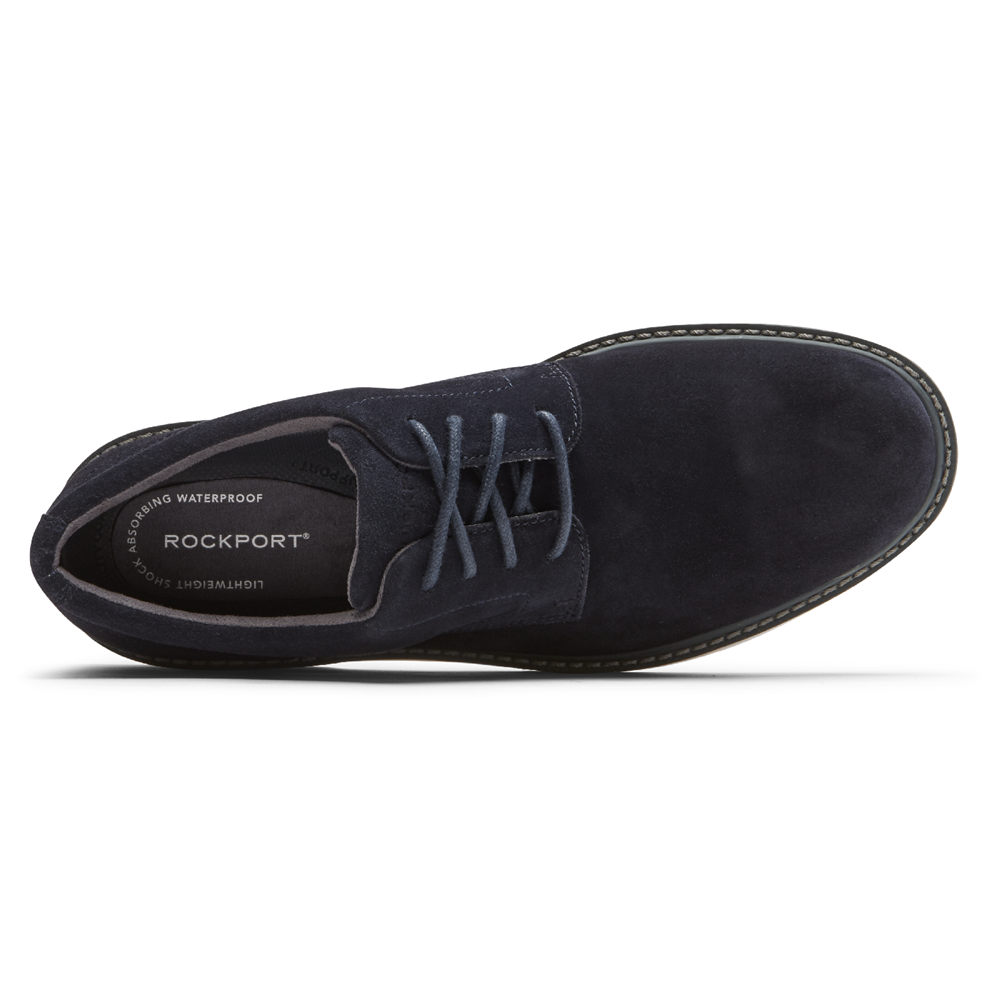 Rockport Mens Charlee Waterproof Plain Toe - Oxfords Navy - HNI314879